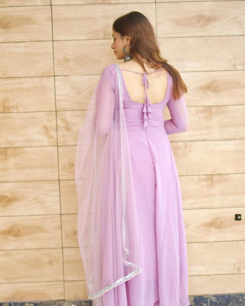 Kirti Singh Onion Color Anarkali Three Piece Suit