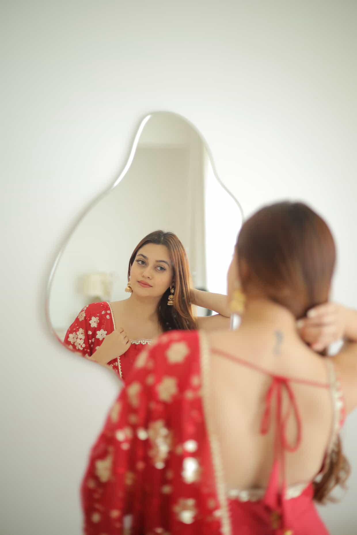 Vaishnavi Rao Manjula Maroon Anarkali Gown Suit Set