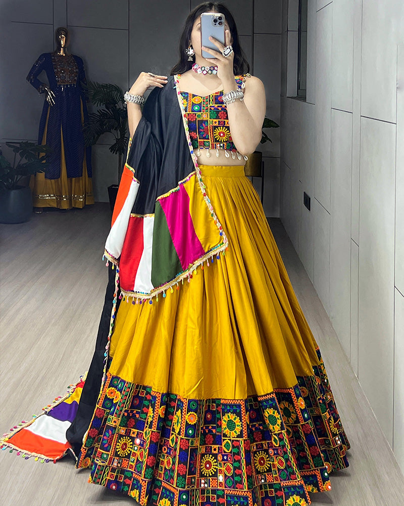 8 COLOR PURE RAYON COTTON NAVRATRI LEHENGA CHOLI