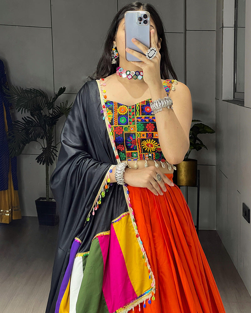 8 COLOR PURE RAYON COTTON NAVRATRI LEHENGA CHOLI