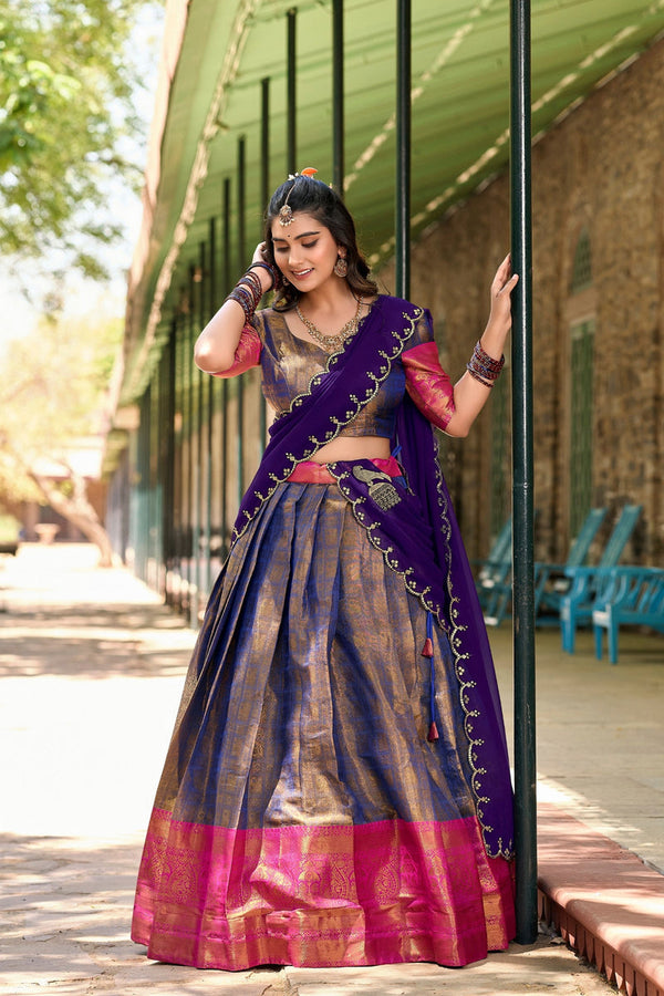 Kanjivaram Designer Zari Work Lehenga Choli