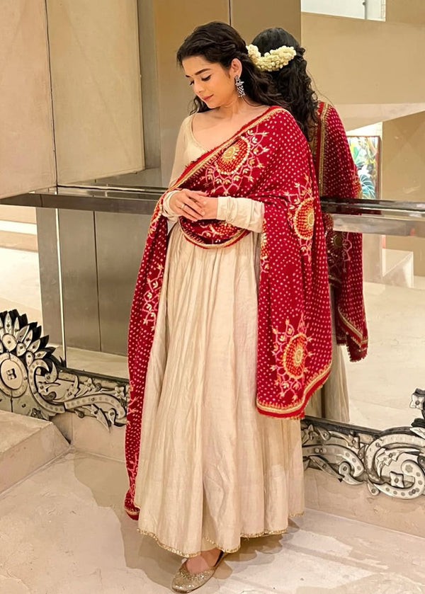 Mithila Palkar Anarkali Set for weddings and special occasions