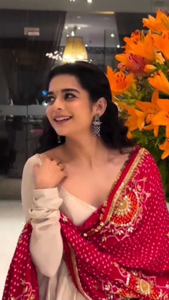 Mithila Palkar Anarkali Set for weddings and special occasions