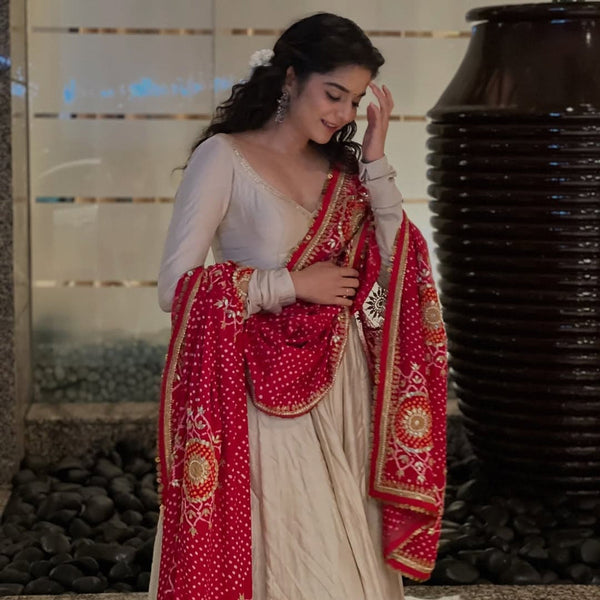 Mithila Palkar Anarkali Set for weddings and special occasions