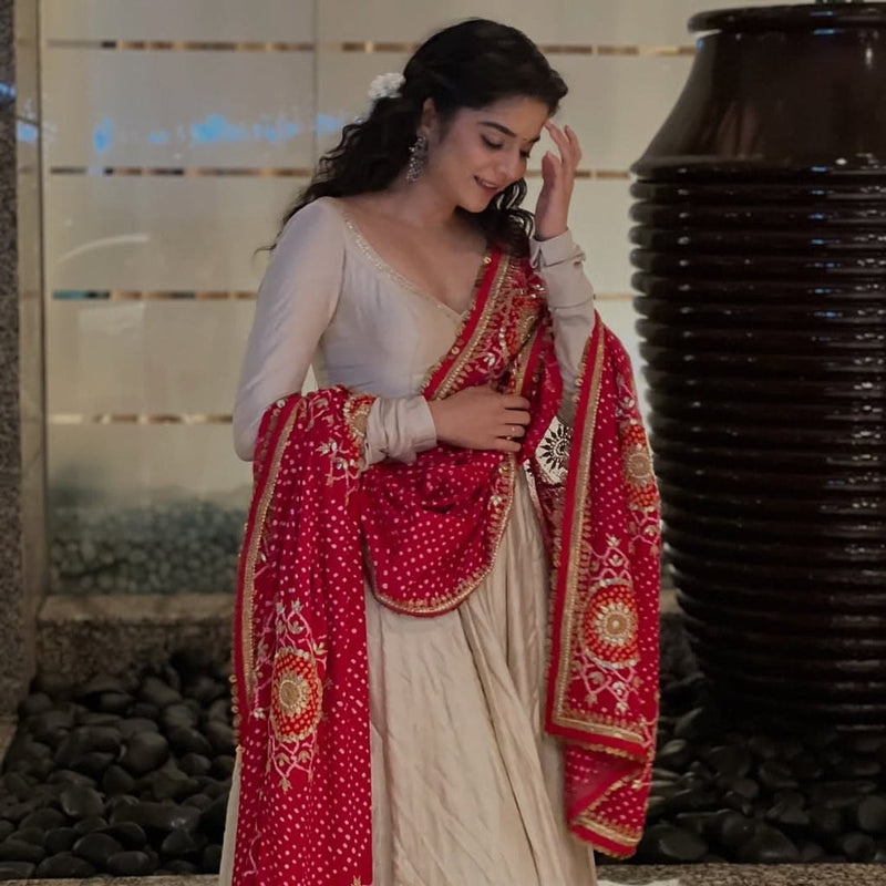Mithila Palkar Anarkali Set for weddings and special occasions