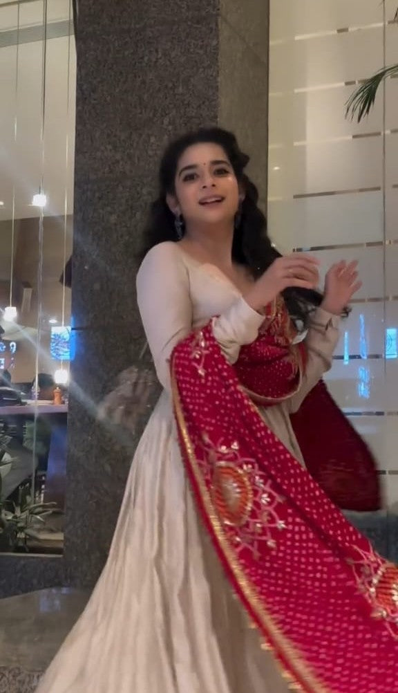 Mithila Palkar Anarkali Set for weddings and special occasions