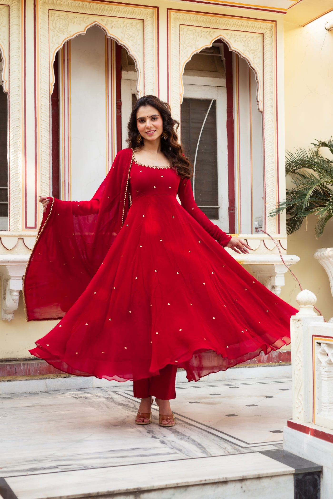 suit dress red Audrey Sculpted Collared Midi Suit Dress, Red M
