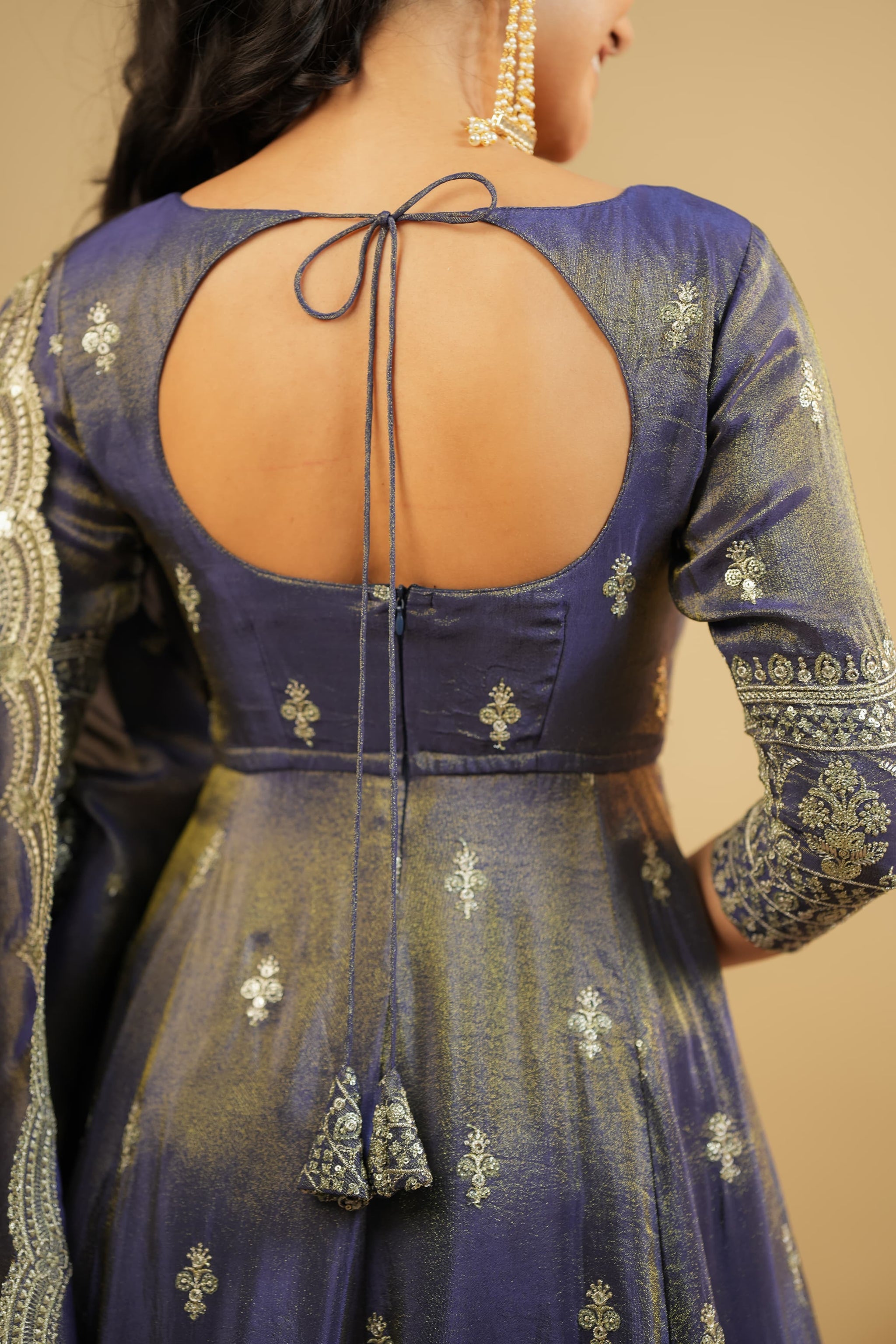 Aanya Royal Purple Festive Wear Anarkali Suit With Skirt