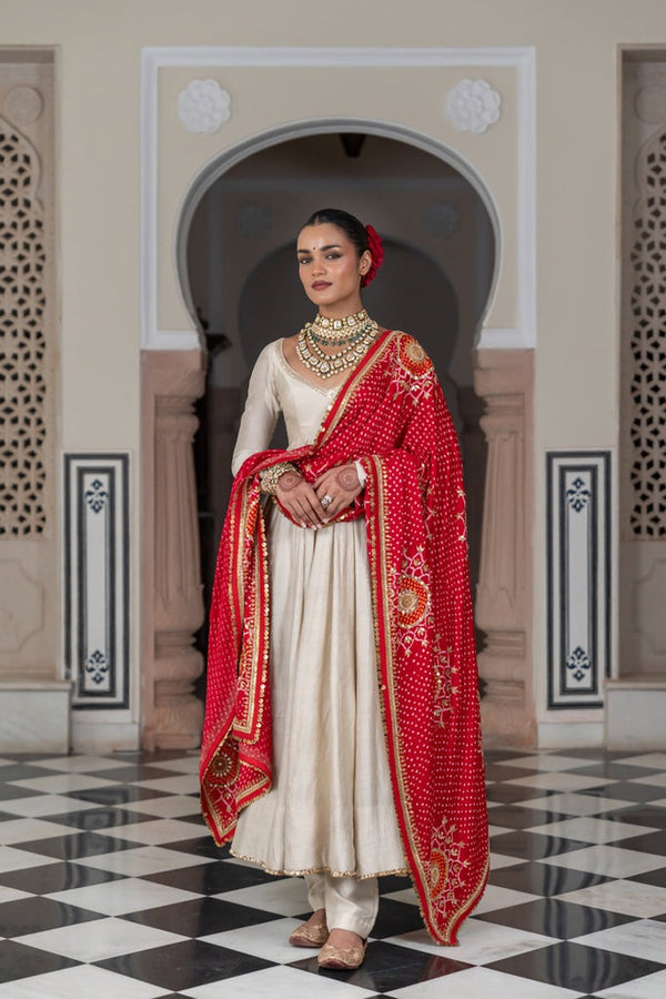 Designer traditional Anarkali suit set for weddings and special occasions like Diwali