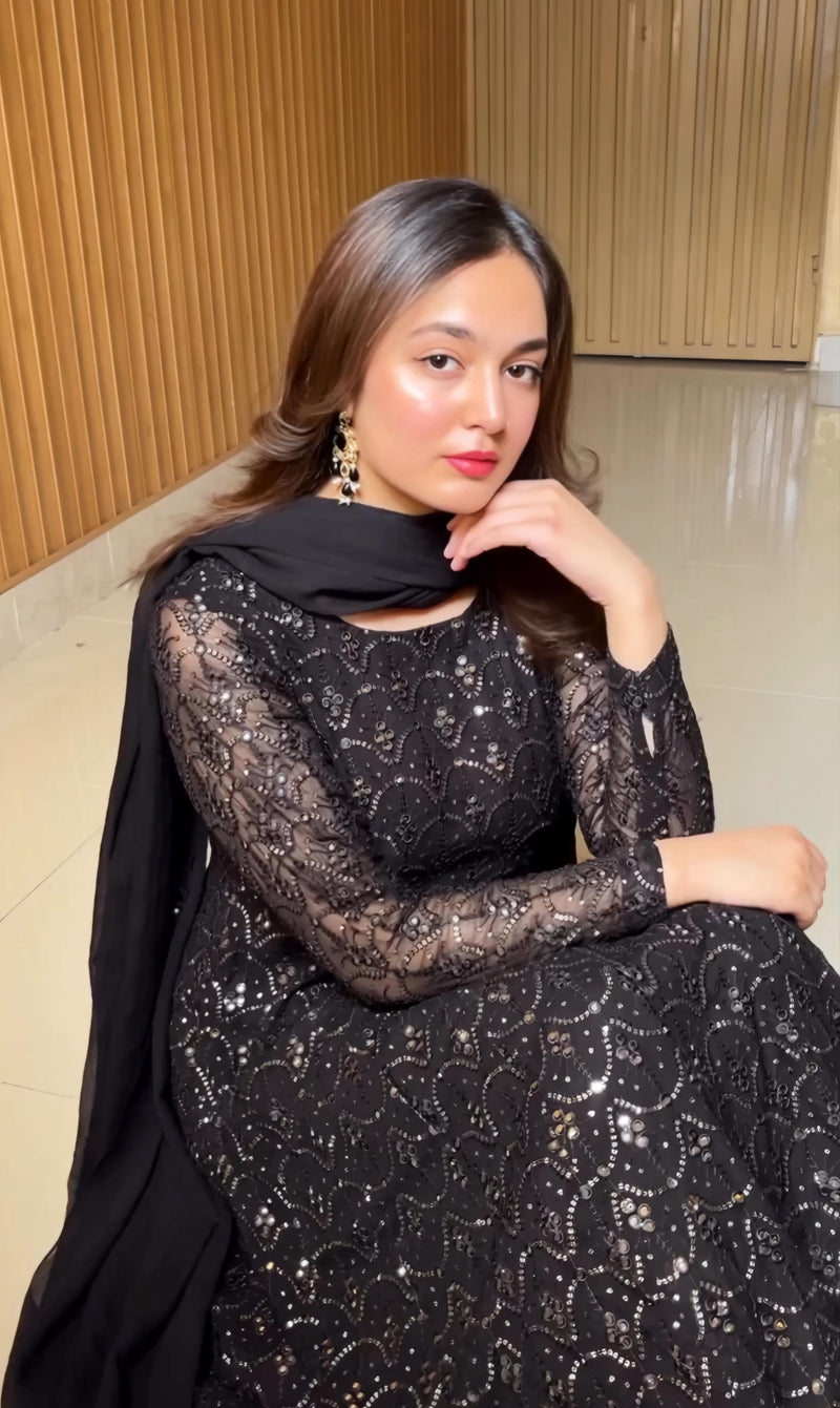 Aakansha Balck Anarkali Suit Set