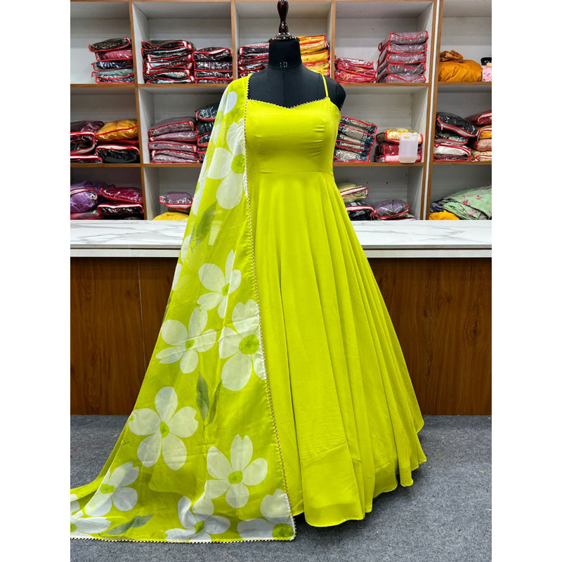 Designer Long Gown With Dupatta at Latest Price, Manufacturer in Surat