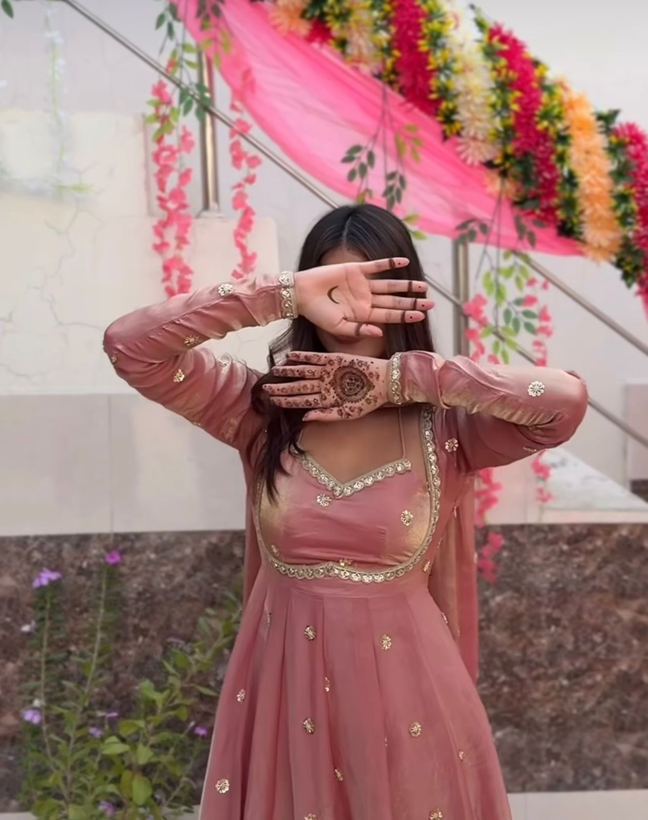 Glamorous Pink Ethnic Embroidered Anarkali Suit for Festive Wear