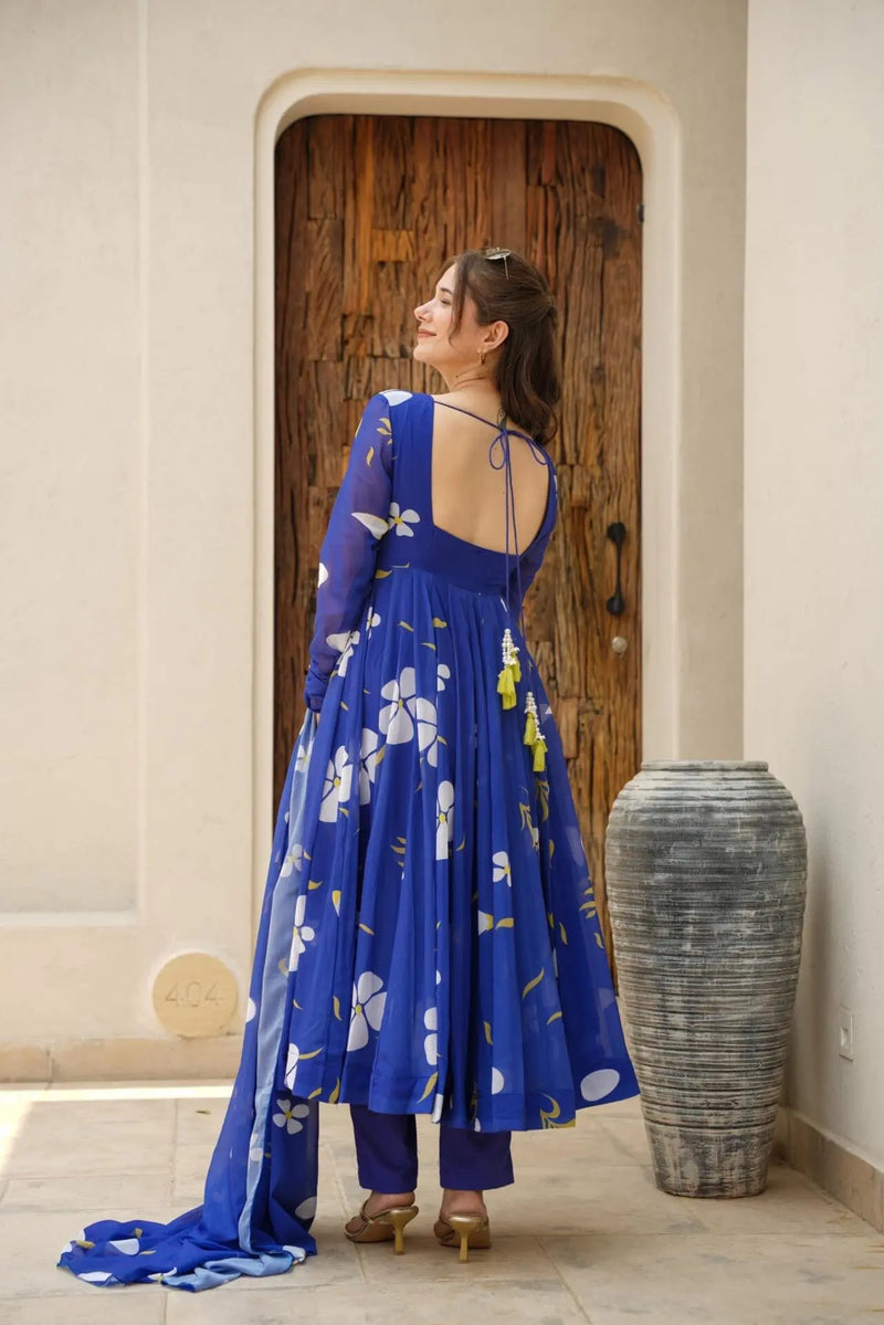 Floral Georgette Anarkali Suit Set