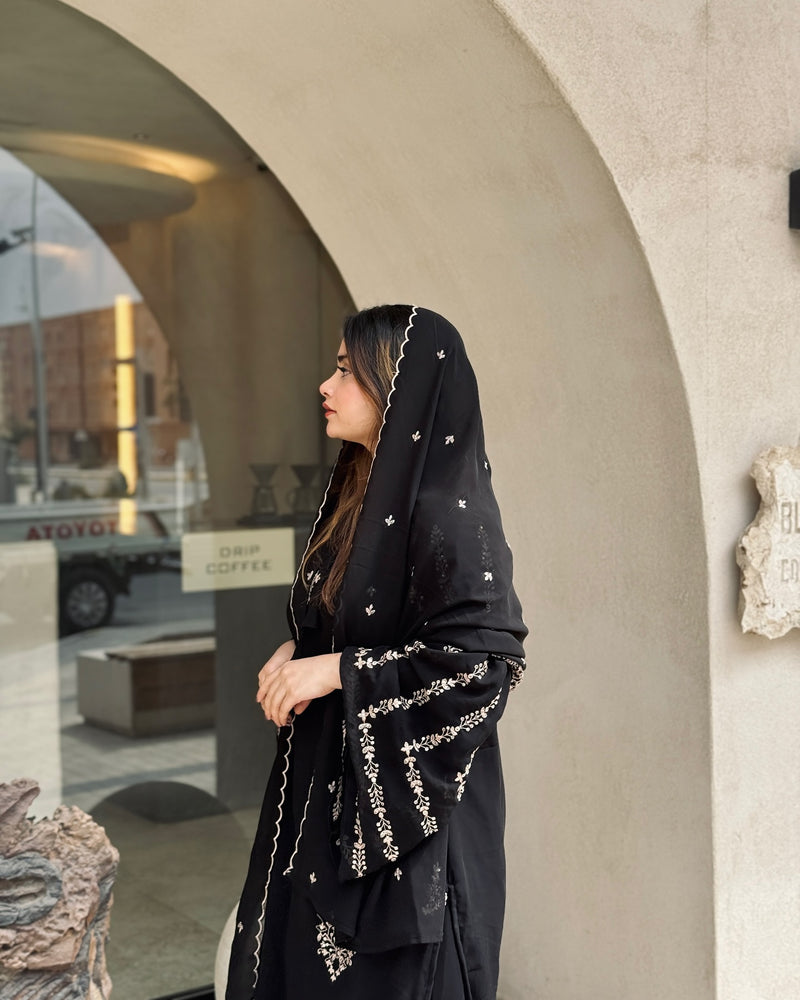 Noor Zara Heavy Faux Georgette Black Suit Set