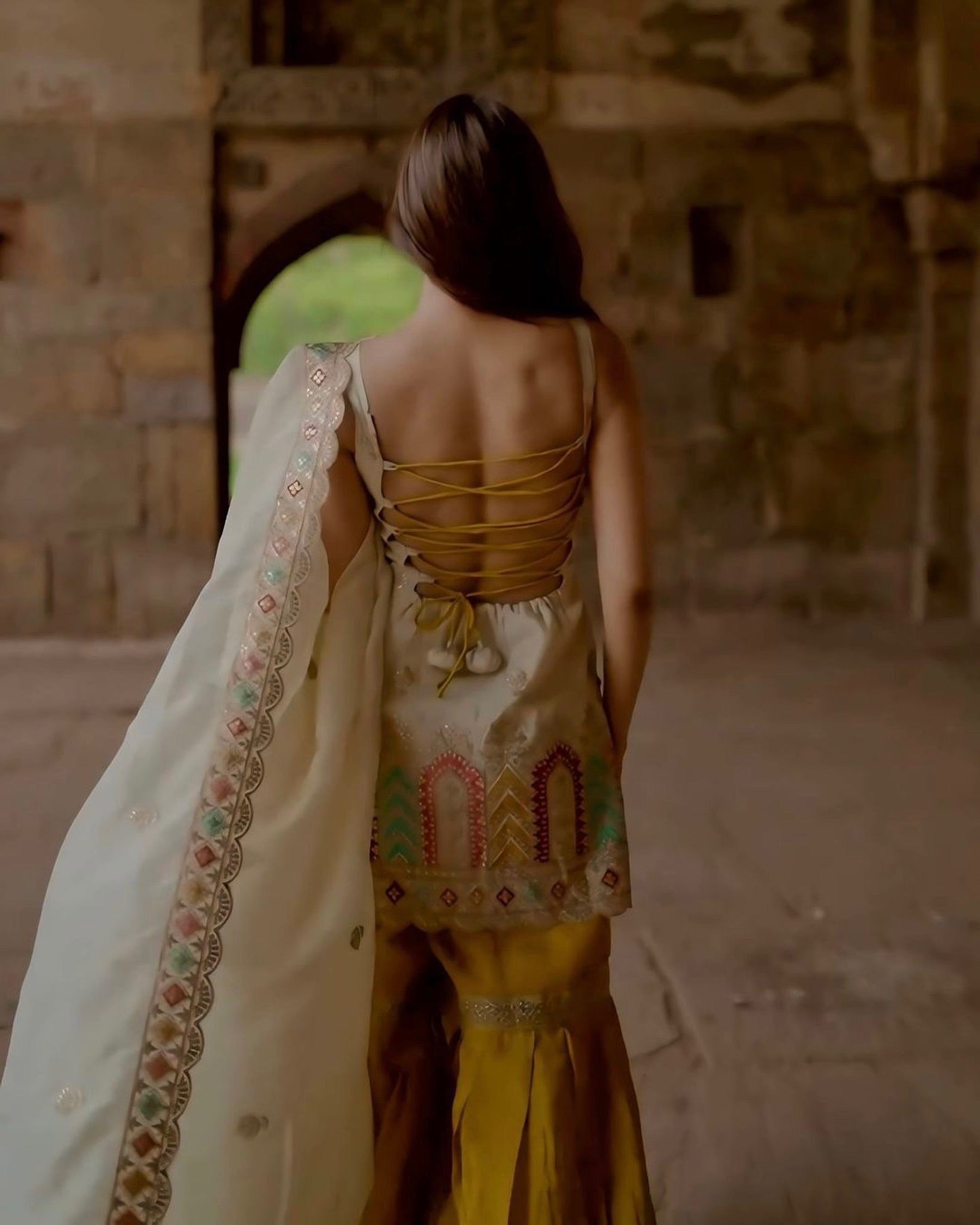 Festive Wear Embroidered Sharara Suit with Dupatta