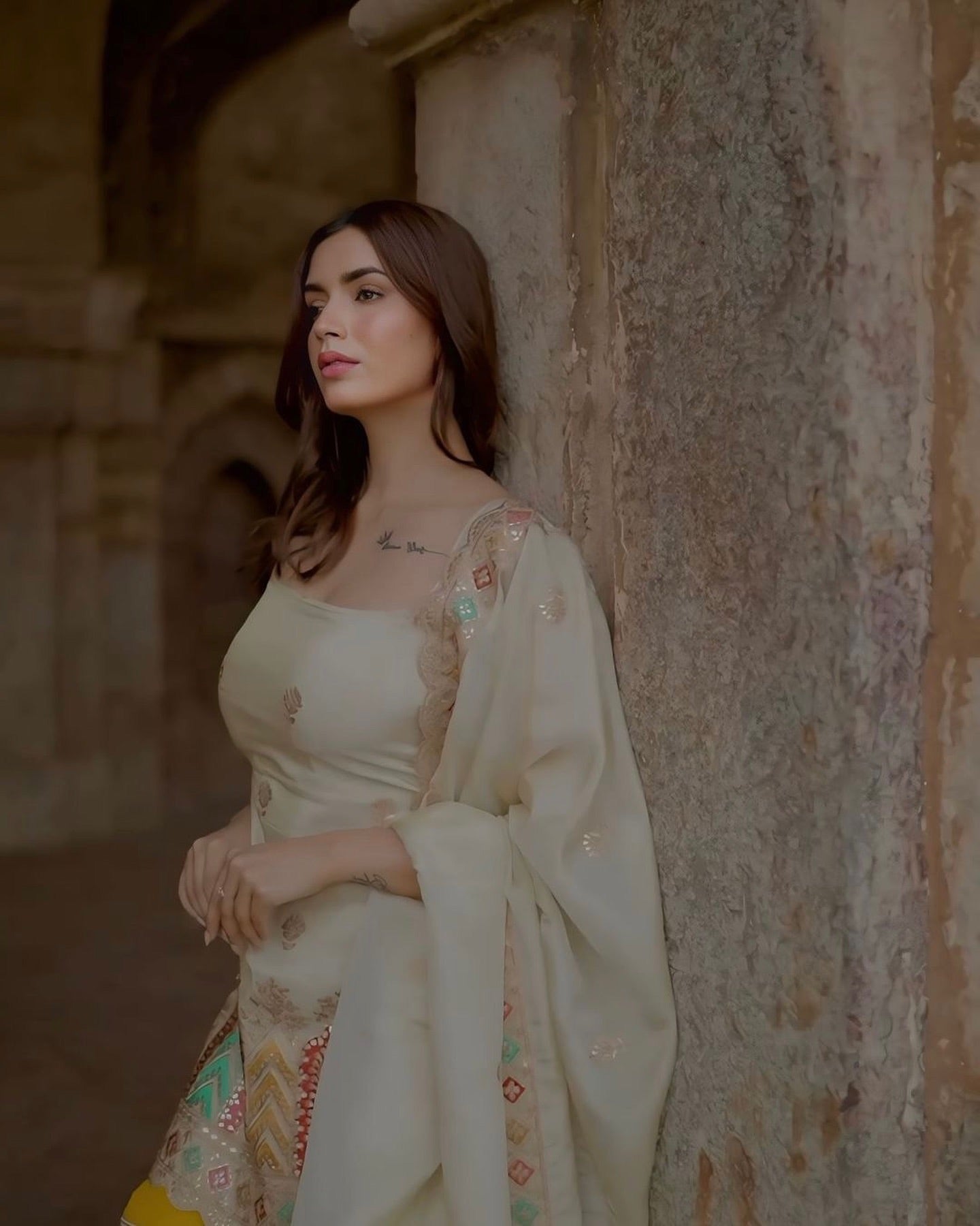 Festive Wear Embroidered Sharara Suit with Dupatta