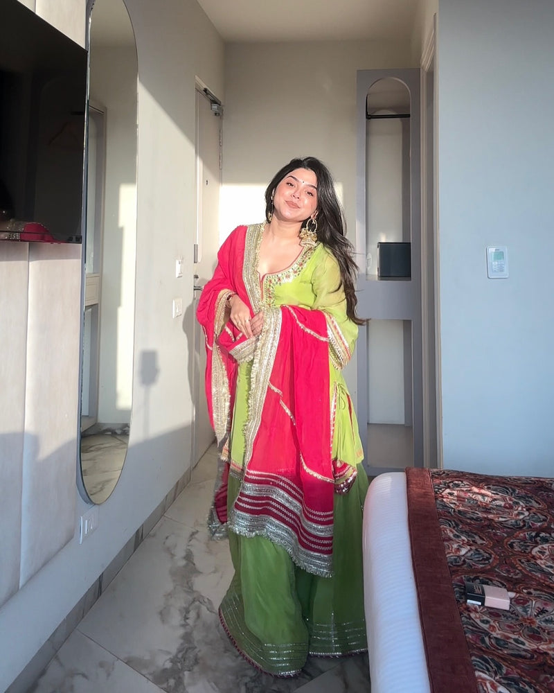 Khwahish Neon Color Designer Sharara Set