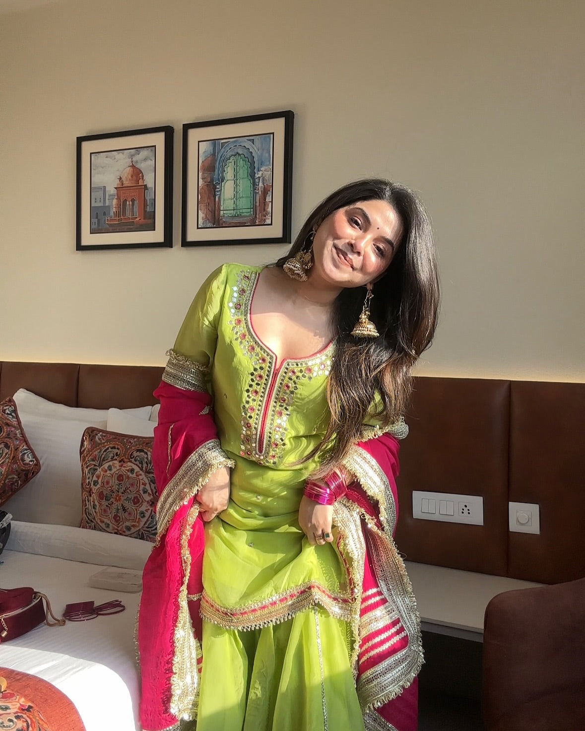Khwahish Neon Color Designer Sharara Set