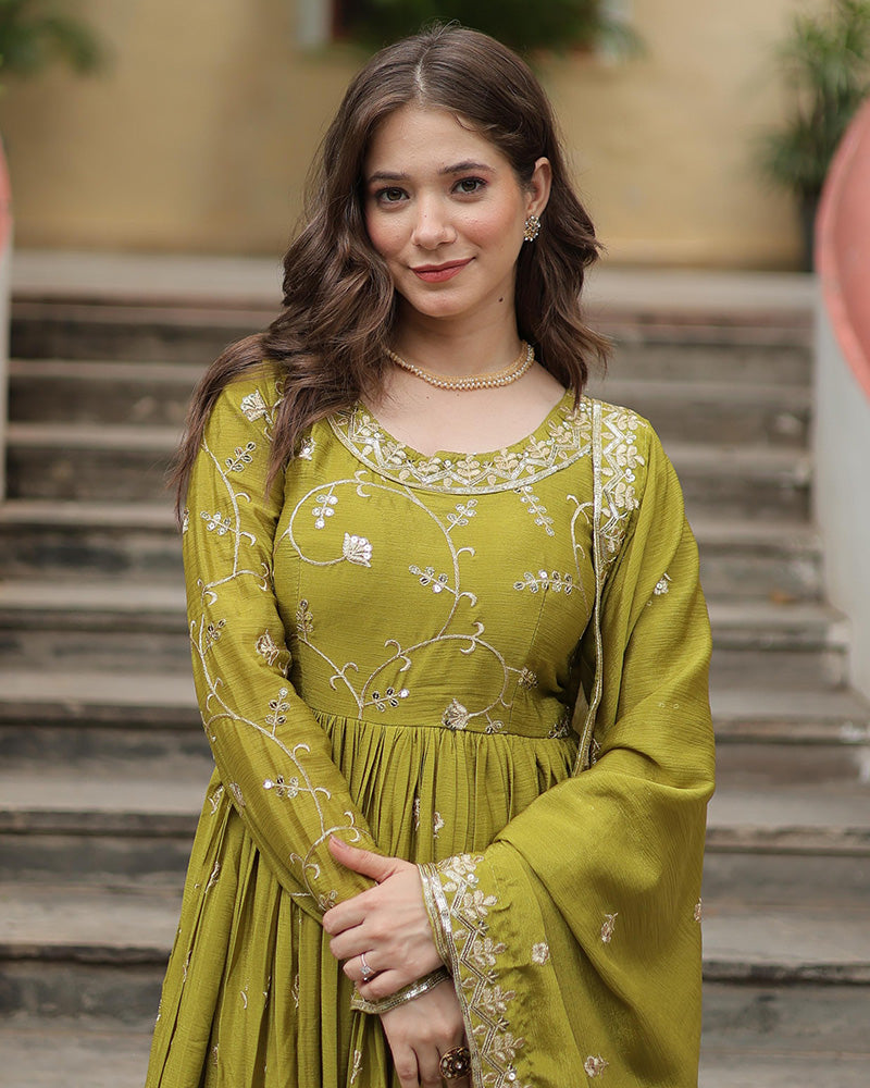 Parrot Color Designer Three Piece Sharara Suit subhvastra Parrot Color Designer Three Piece Sharara Suit subhvastra