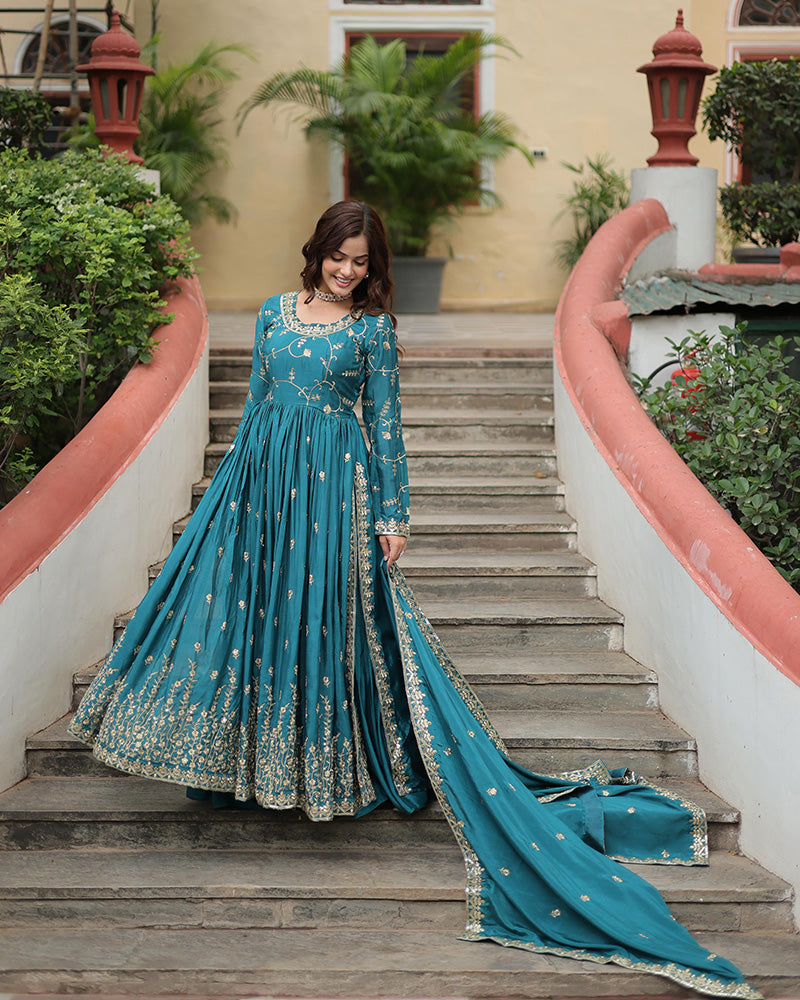 Rama Color Designer Three Piece Sharara Suit