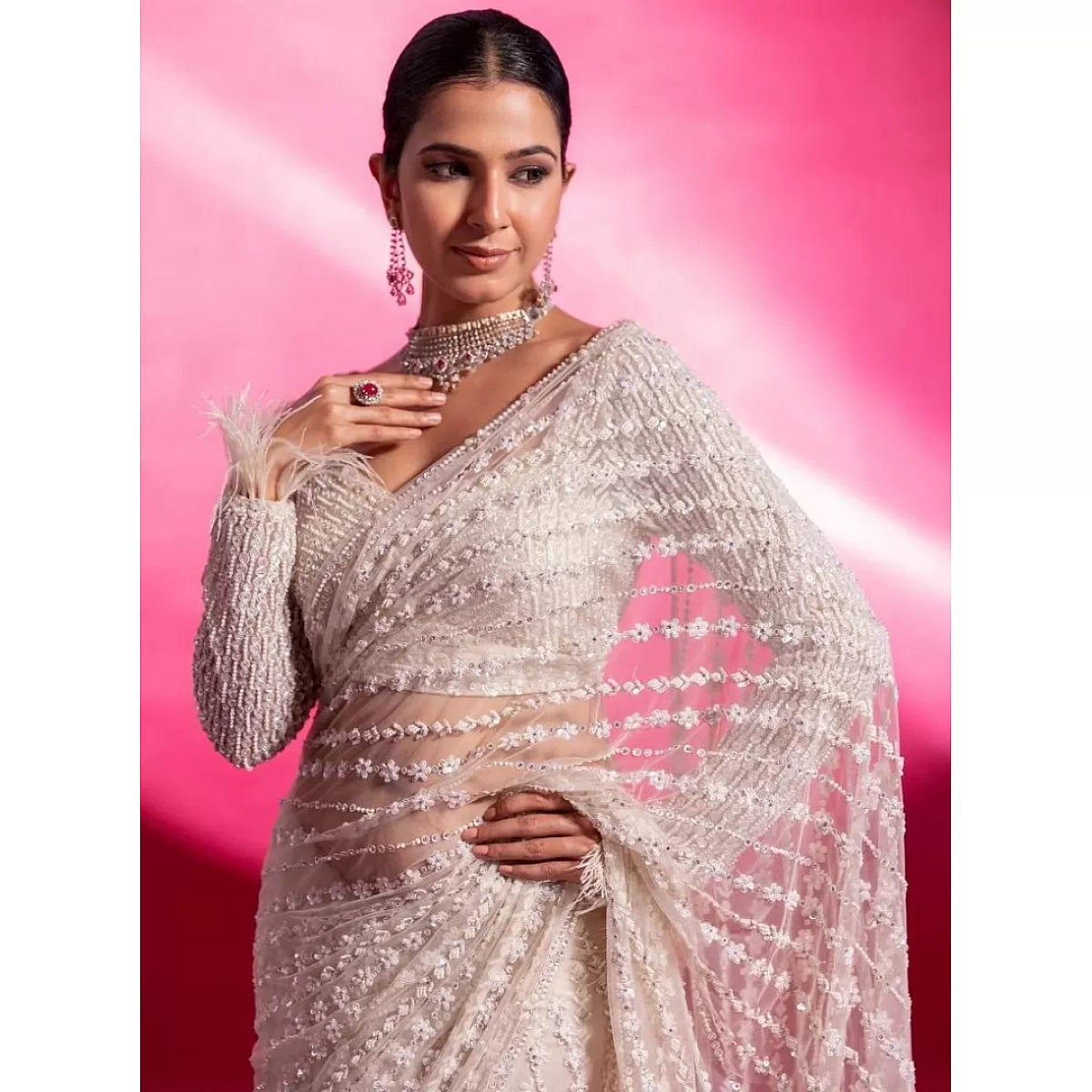 White net wedding sarees hotsell